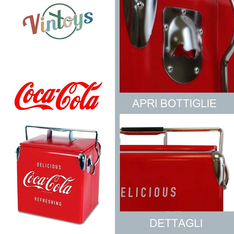 Ghiacciaia Portatile Frigo da viaggio Vintage Coca Cola - Vintoys