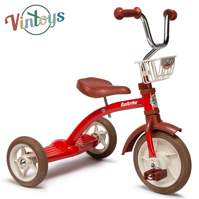 Carrello per Triciclo Vintage Rosso per Bambini